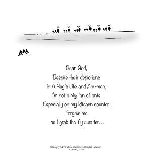 marching ants cartoon Anne and God poetry