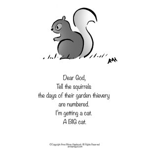 squirrel cartoon Anne and God Poetry